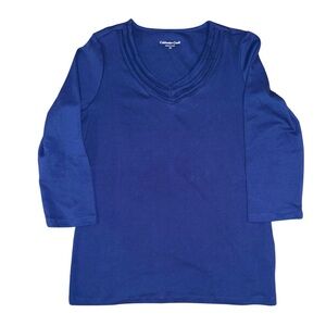NWT Coldwater Creek Women's Long Sleeve Tee - Blue XS